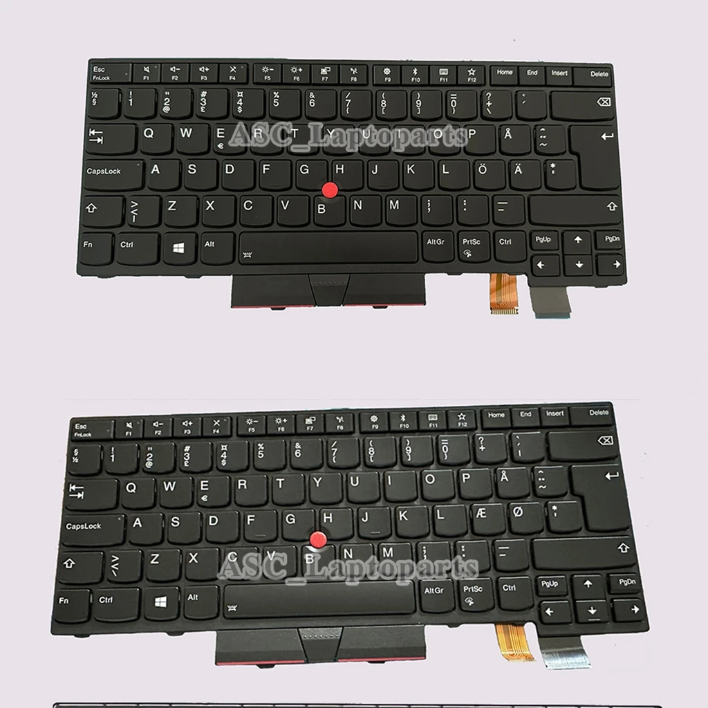 Norueguês Sueco Nórdico Svenska Teclado Finlandês para Lenovo Thinkpad T480 20l5 20l6 T470 20hd 20he A475 A485 Retroiluminado Novo dk