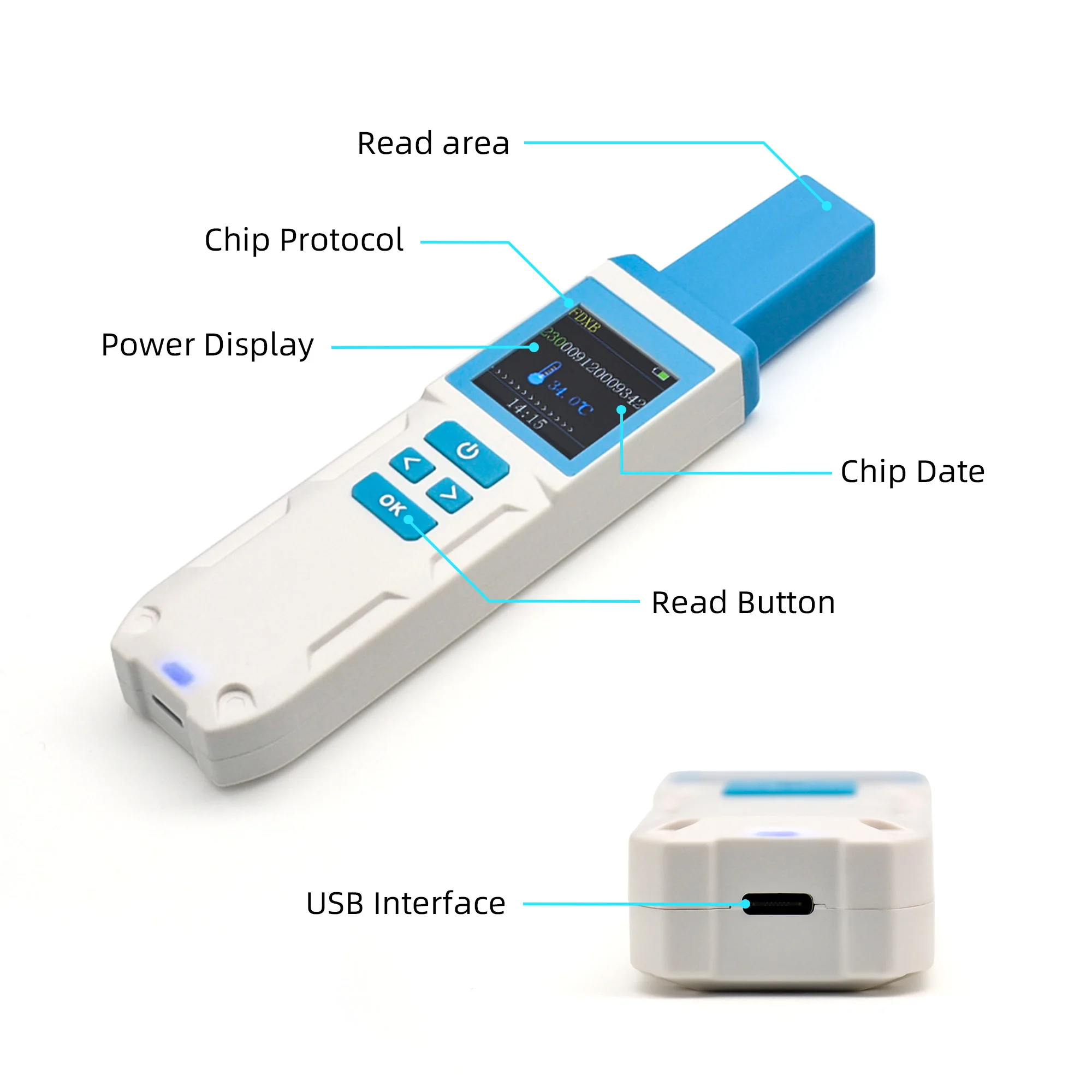 10 pcs CT003Temperature-sensing code scanner