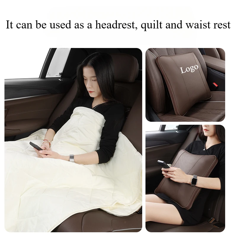 For Mercedes-Benz E/A/S/C Class E300l Leather car throw pillows c260l gle glc Air-conditioned comforter