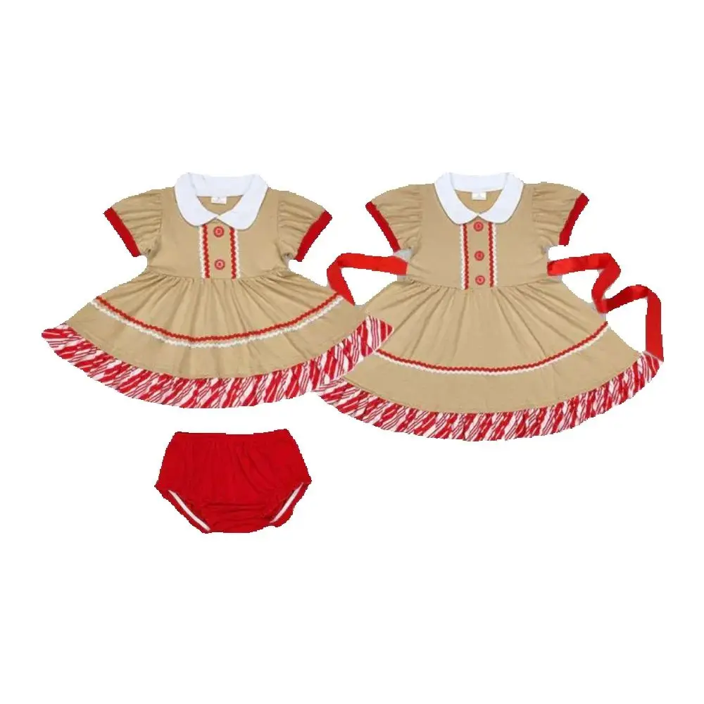 

Baby kids clothing Sibling summer girls Sibling Baby Girls Christmas Gingerbread Bummie Sets Dresses