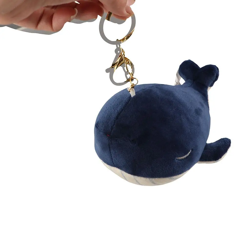 Saco charme pp algodão pelúcia baleia chaveiro fofo simulação animal baleia pequeno pingente macio coleção baleia brinquedo de pelúcia decoração para casa