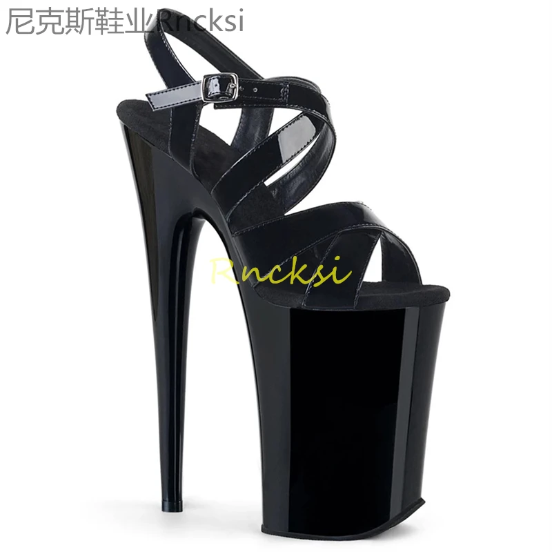 23cm Walk with a thin waterproof platform sandal model with fashionable high heels.