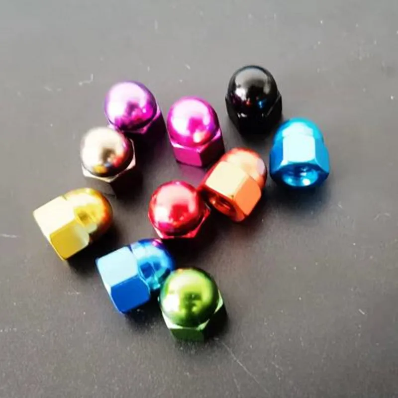 10pcs aluminum Acorn Cap Nut M3 M4 M5 M6 colourful aluminum Decorative Cap Nuts Caps Covers