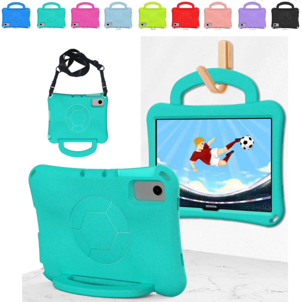 

Чехол для Samsung Galaxy Tab A11Plus 2025 SM-X230 X236 A9Plus 11 дюймов X210 X216B X218U Футбольная подставка с ручкой и ремешком