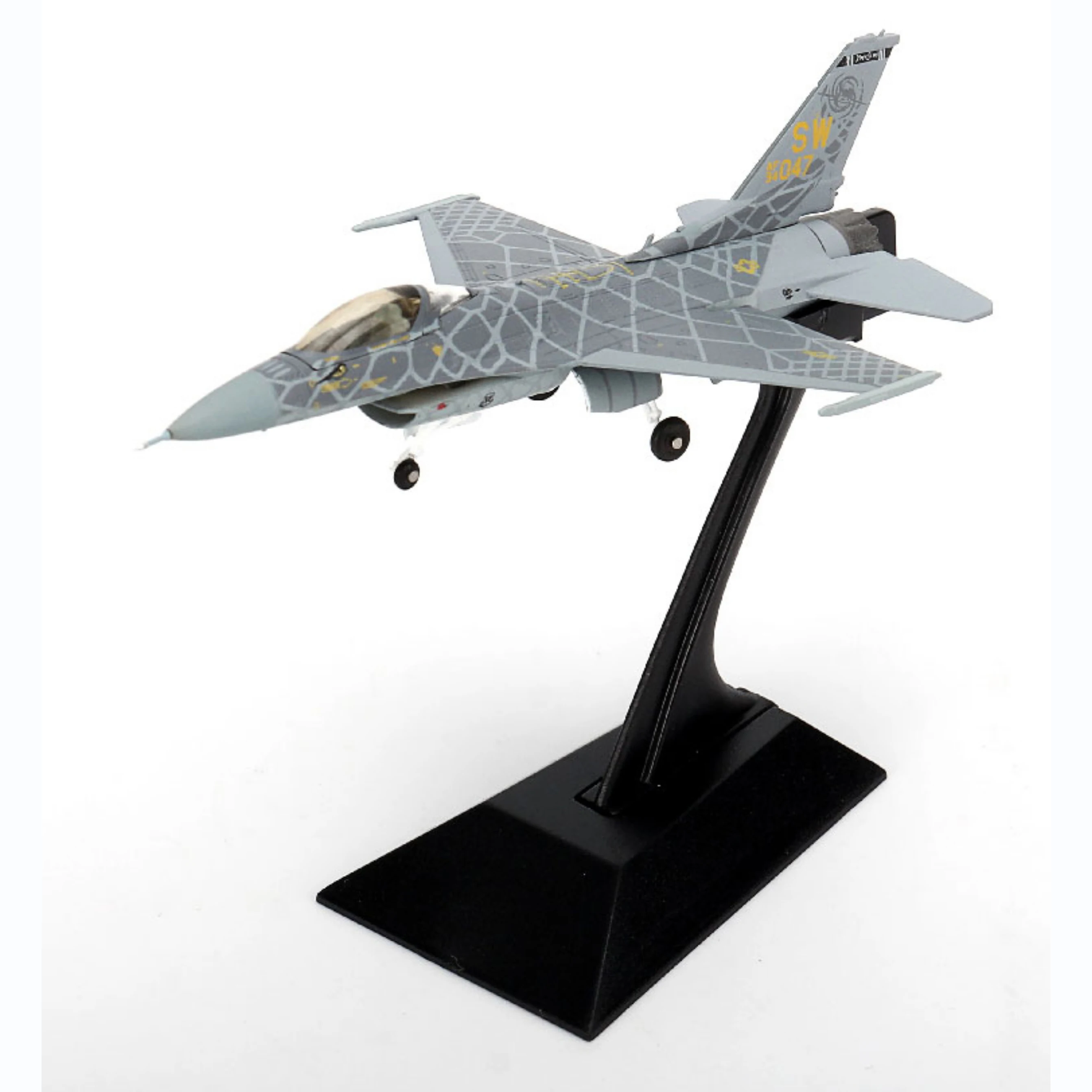 

Die cast US Air Force F-16C fighter jet militarized combat 1:144 ratio alloy and plastic simulation gift