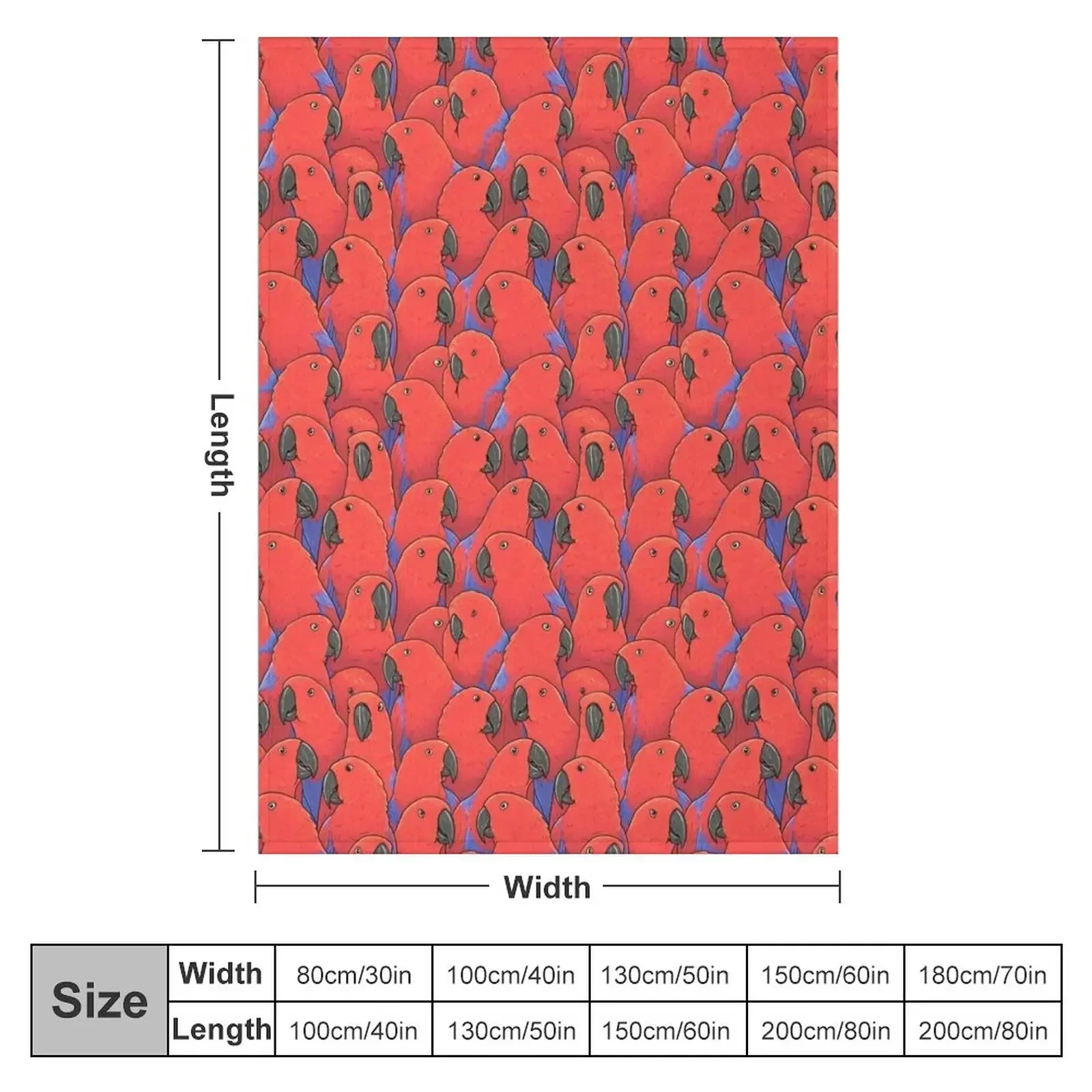 Female Eclectus Parrots Throw Blanket Luxury Thicken For Baby Blankets