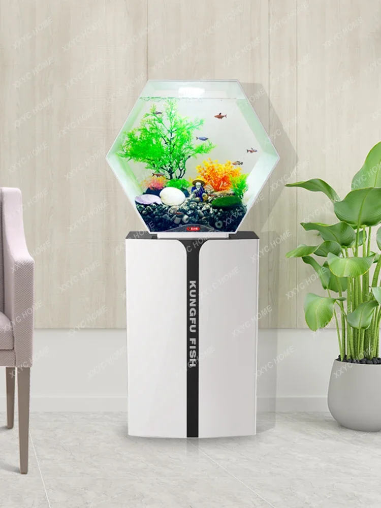 

Acrylic Small Fish Tank Change Water Lazy Intelligent Ecological Living Room Small Desktop Creativity