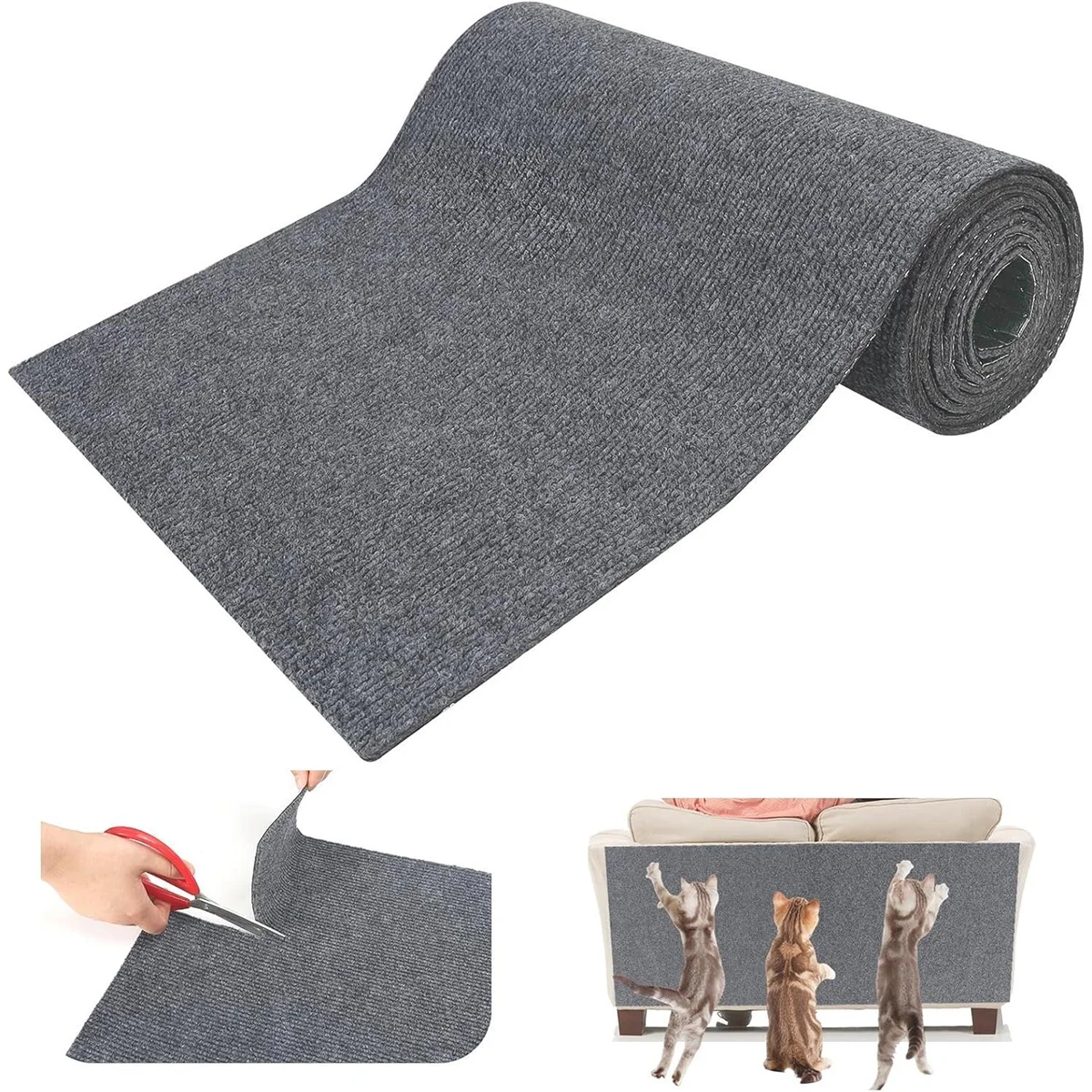 Self-Adhesive Cat Scratching Mat, Vertical Cat Scratching Board, Customizable Cat Climbing Mat, Sofa and Wall Furniture Protection Mat, Durable Pet Supplies