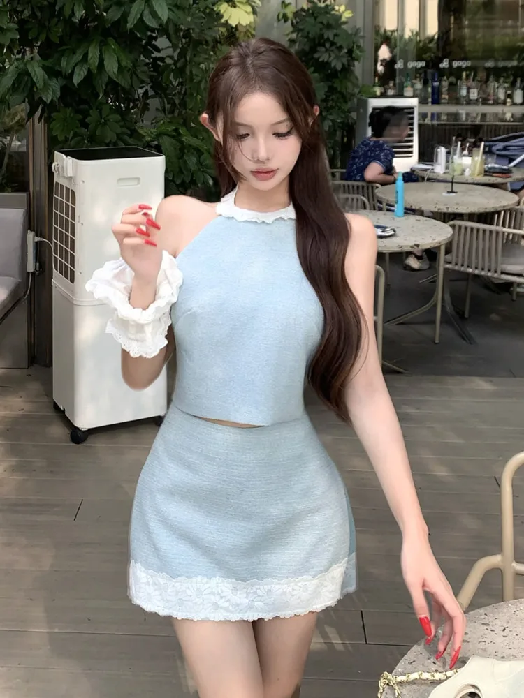 

Wholesale Drop Shipping Newest High Quality French Fashion Women Tweed 2 Piece Sets