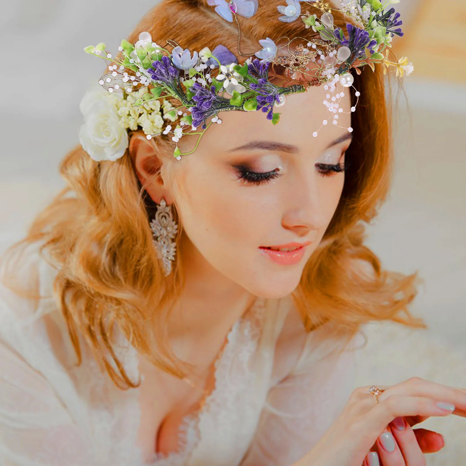 

Butterfly Headb Women Hair B Party Accessories Masquerade Carnival Headdress Girls Hair Cosplay Pearl FD1225
