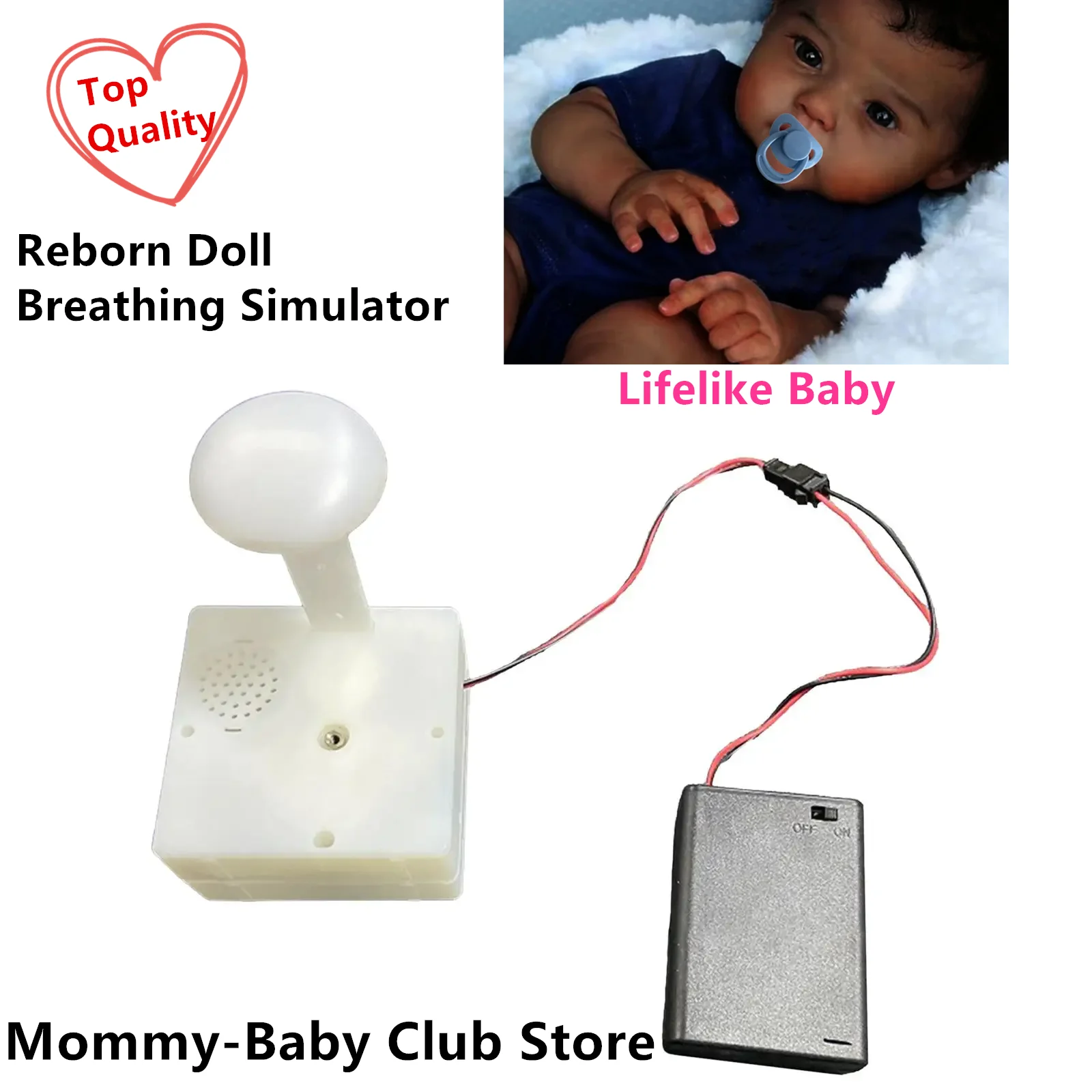 Simulateur de ories pour poupées noires, cadeau de vacances, battement de coeur, nouveau-né, dispositif de pulsation réaliste, bébé réaliste, cadeau de beurre Reborn