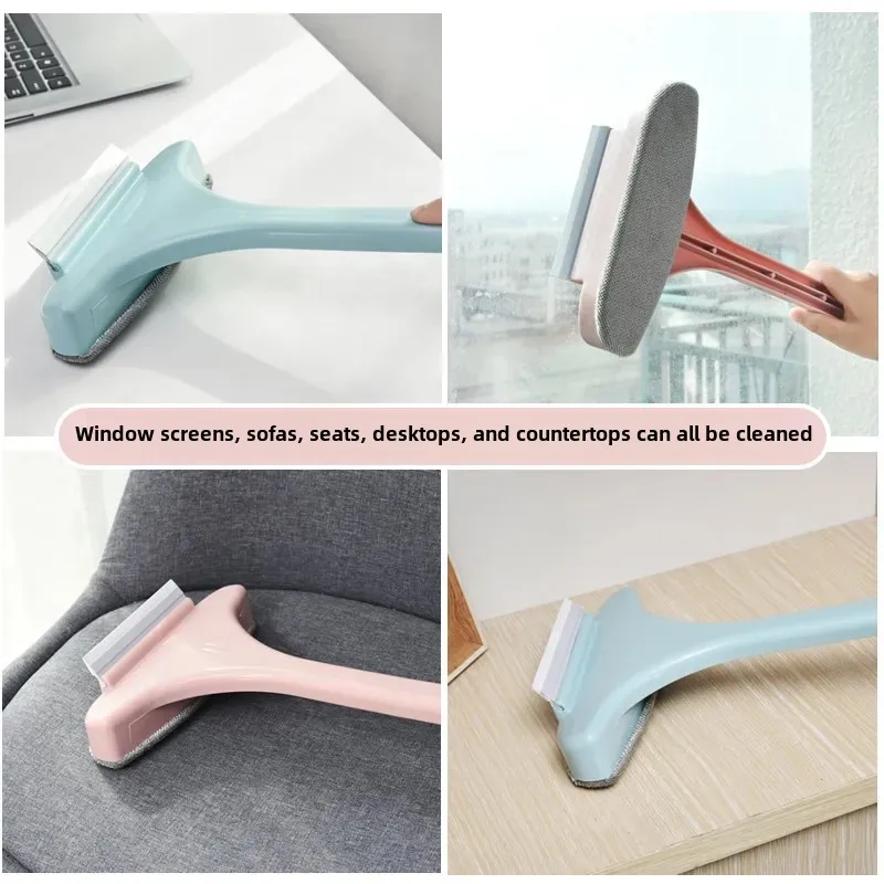 

No-Disassembly Glass Cleaning Brush Home Use Window Squeegee Dust Removal Cleaning Brush For Window Glass Door Frame Track
