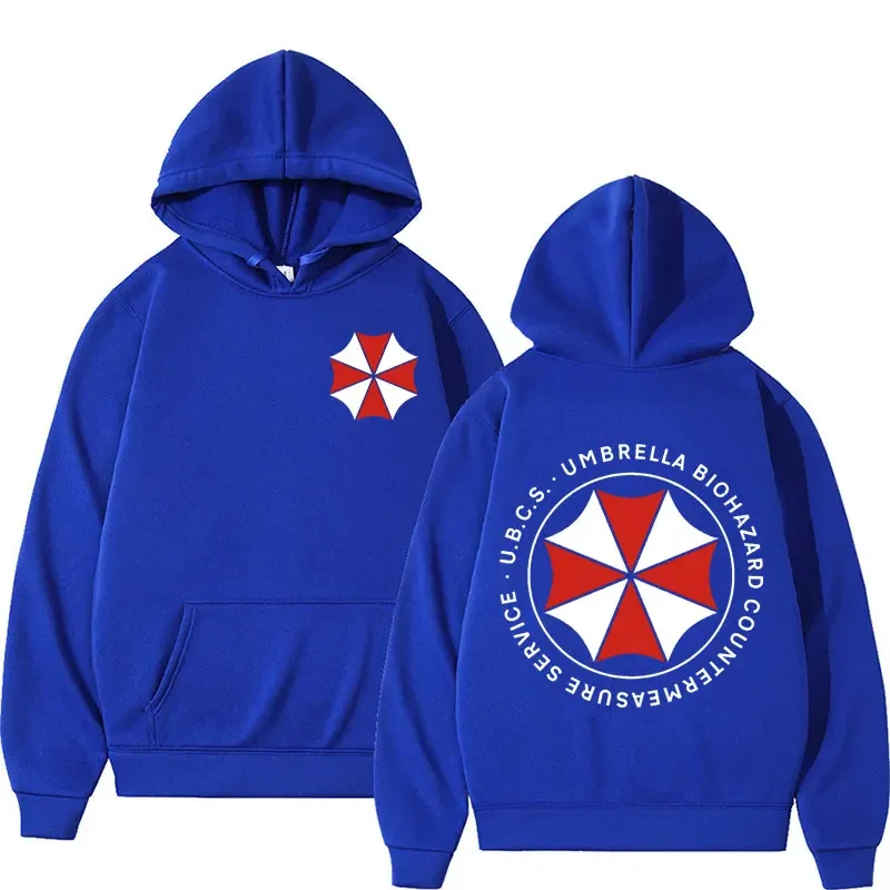 Umbrella Hoodie Biohazard UBCS Resident Evil Horror Survival Streetwear Ästhetischer schwarzer Oversize-Freizeit-Sport-Sweatshirt – Detail 11