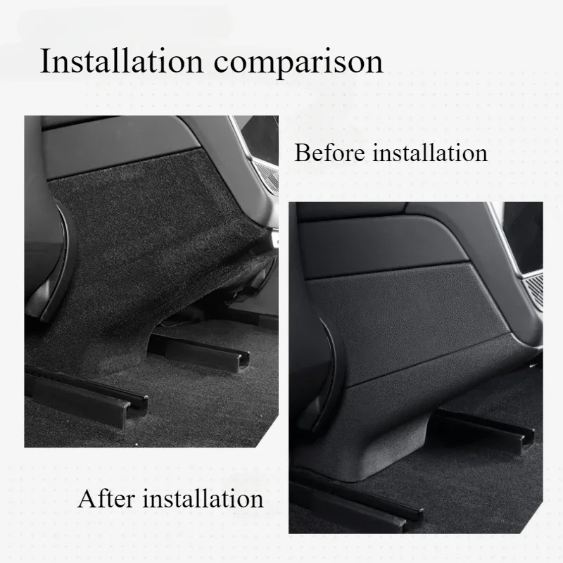 

For Tesla Model Y Juniper 2025 Back Kick Panel Cover TPE Rear Seat Child Anti-Kick Board Anti Dirty Kickproof Mats Accessories