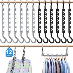 1/2pcs Magic Clothes Hanger Multi-function Folding Hanger Rotating Clothes Hanger Wardrobe Drying clothes Hanger Home Organizer