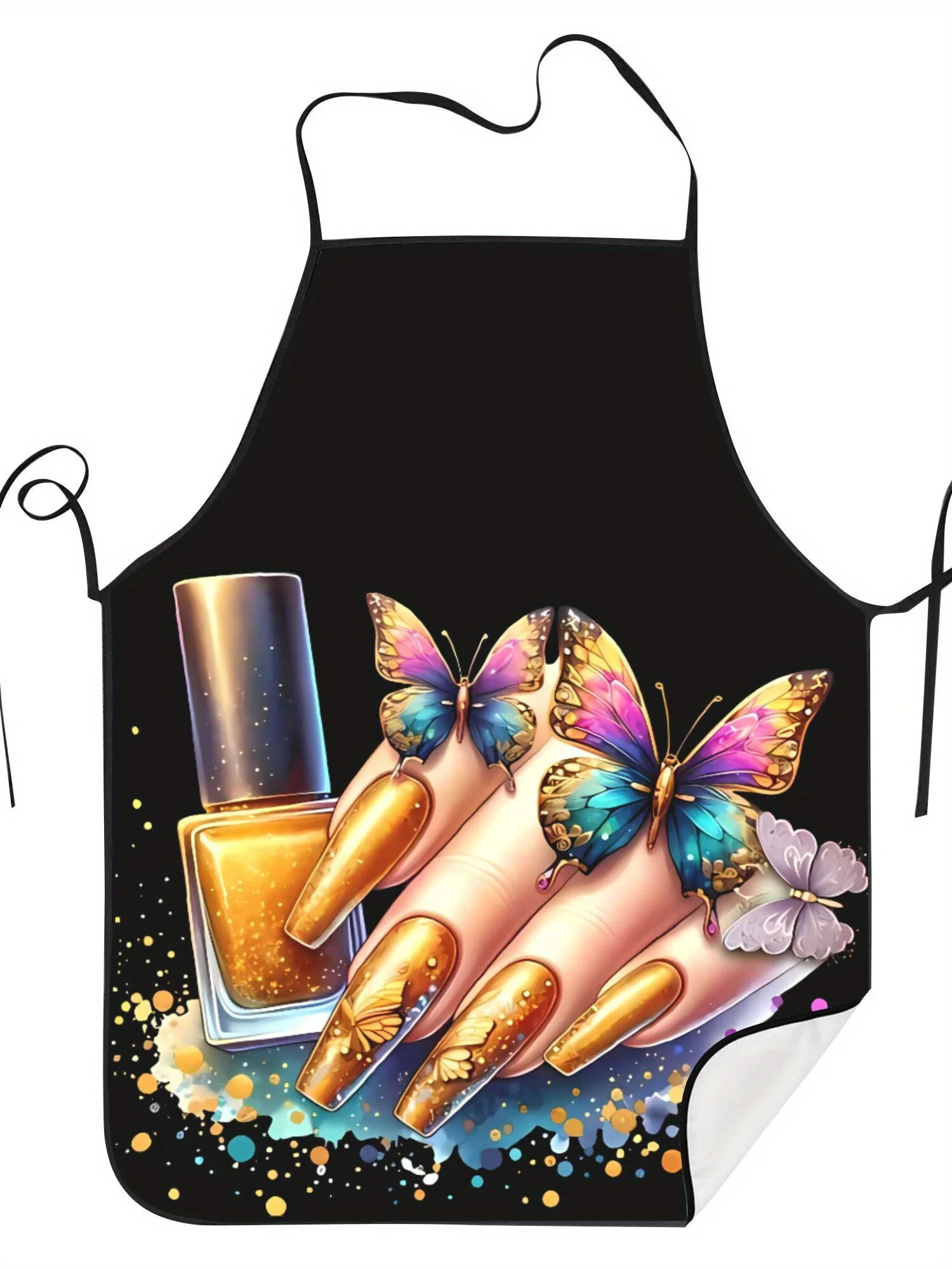 Schürze mit Nagellackmuster, Unisex, Kochschürze für Küche und Haushalt