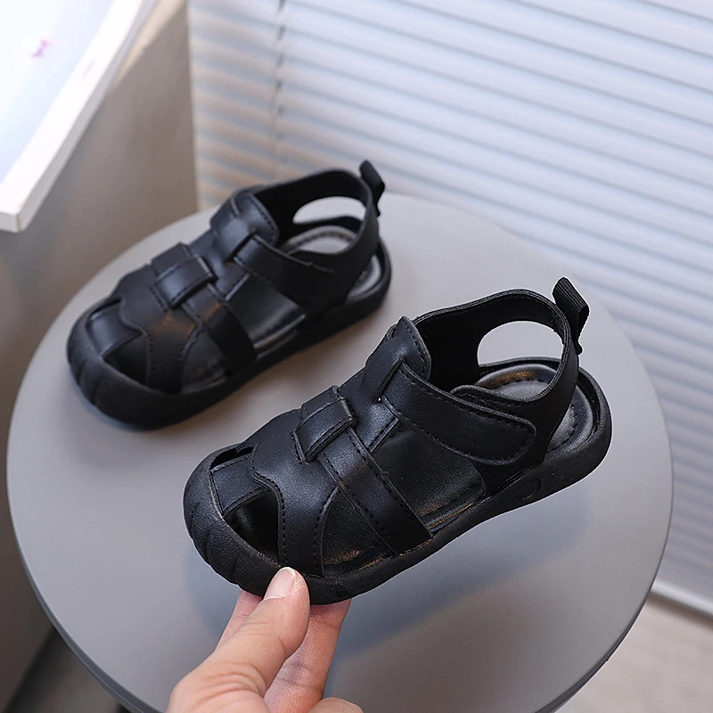 Kleinkinder Jungen Mädchen Geschlossene Strandsandalen 2026 Neue Sommer Kinder Fischer-Schuhe Rutschfeste Einfache Lauflernschuhe Outdoor Wasserschuhe – Detail 4