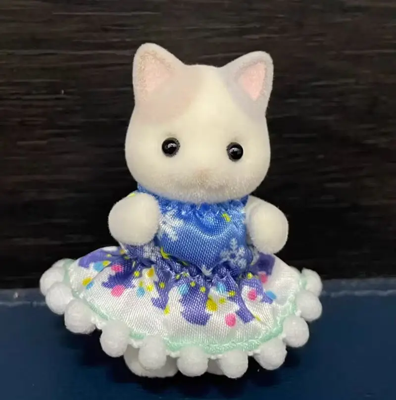 정품 SYLVANIAN FAMILIES 크리스마스 스노우 레오파드 기린 아기 인형 집 연필 비옷 푸들 아기 크리스마스 귀여운 인형 소녀 선물