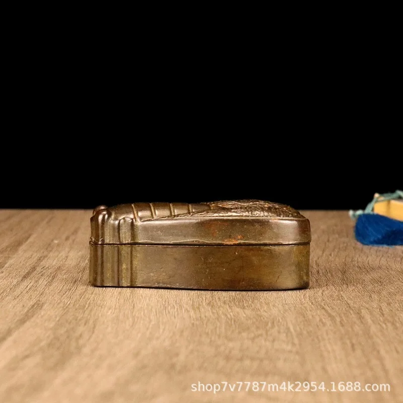 Brass alloy craft item: cicada inkwell, home and office decorative ornament