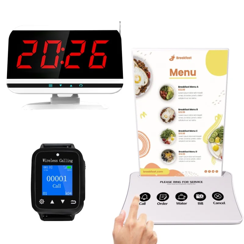 

Wireless Pager Restaurant Waiter Calling System Buzzer Queue Calling Paging System Service Calling System