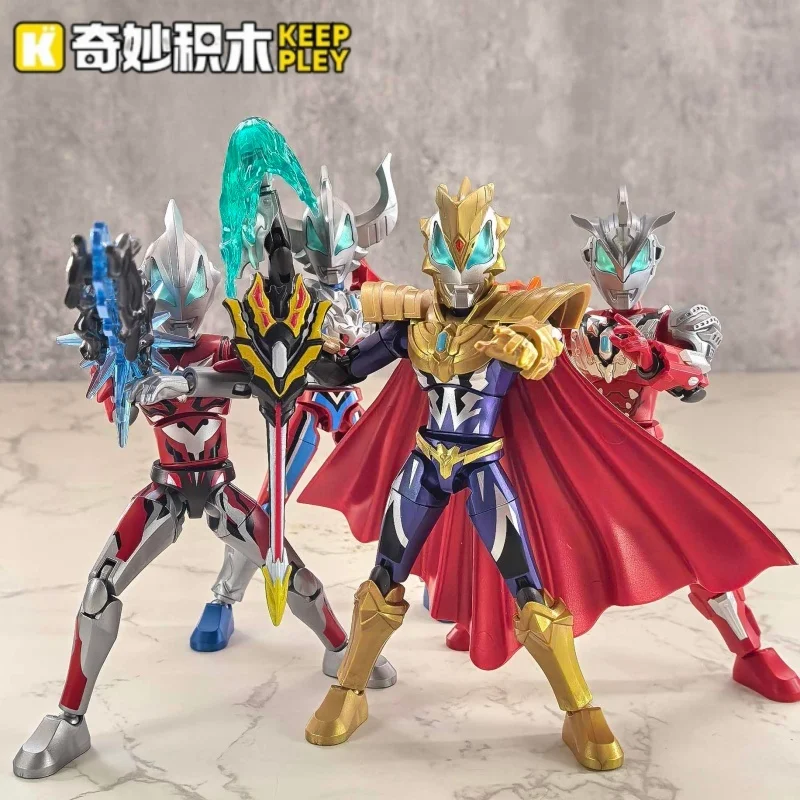 

KEEPPLEY Ultraman Building Blocks Series 4 Infinite Version Geed Zero Belial Assemble Action Figure Collectible Model Boys Toy