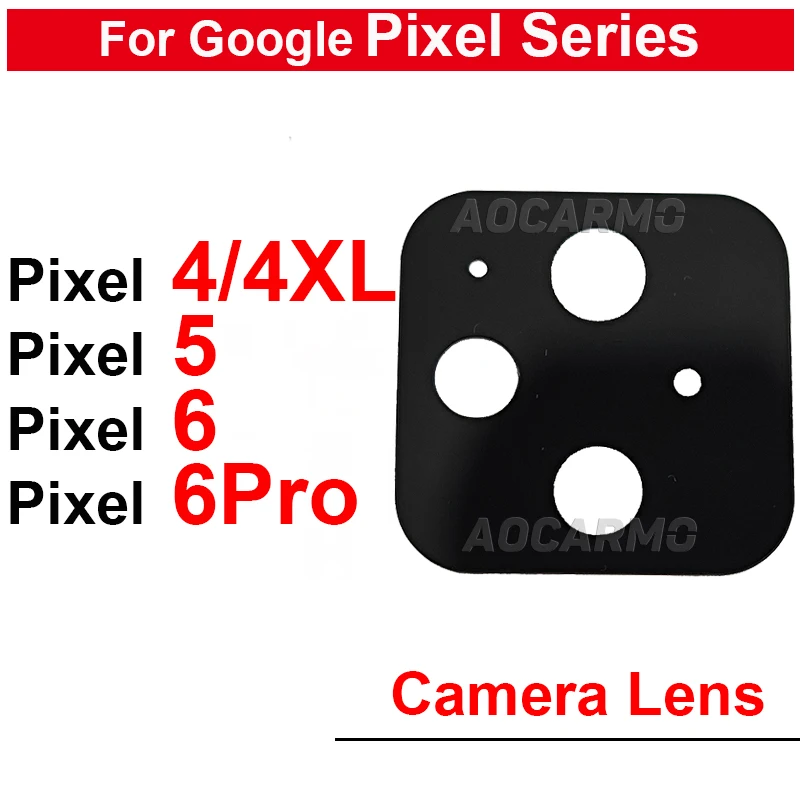 For Google Pixel 4 4XL 5 6 Pro 6Pro Rear Back Camera Lens And Adhesive Without Frame Replacement Part