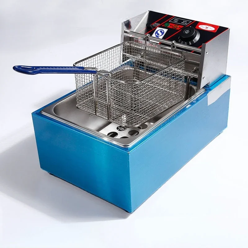 Electric fryer Commercial fryer Single cylinder Guangdong electric fryer Fried chicken chop oil