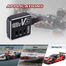 AGFRC-funda de aluminio GY01 V3 para coche y barco teledirigido, giroscopio estable de alta tensión, doble ganancia, función EPA, carreras sintonizadas a la deriva