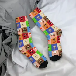 Cool Muppets Show Cartoon Soccer Socks Polyester Crew Socks for Women Men Breathable