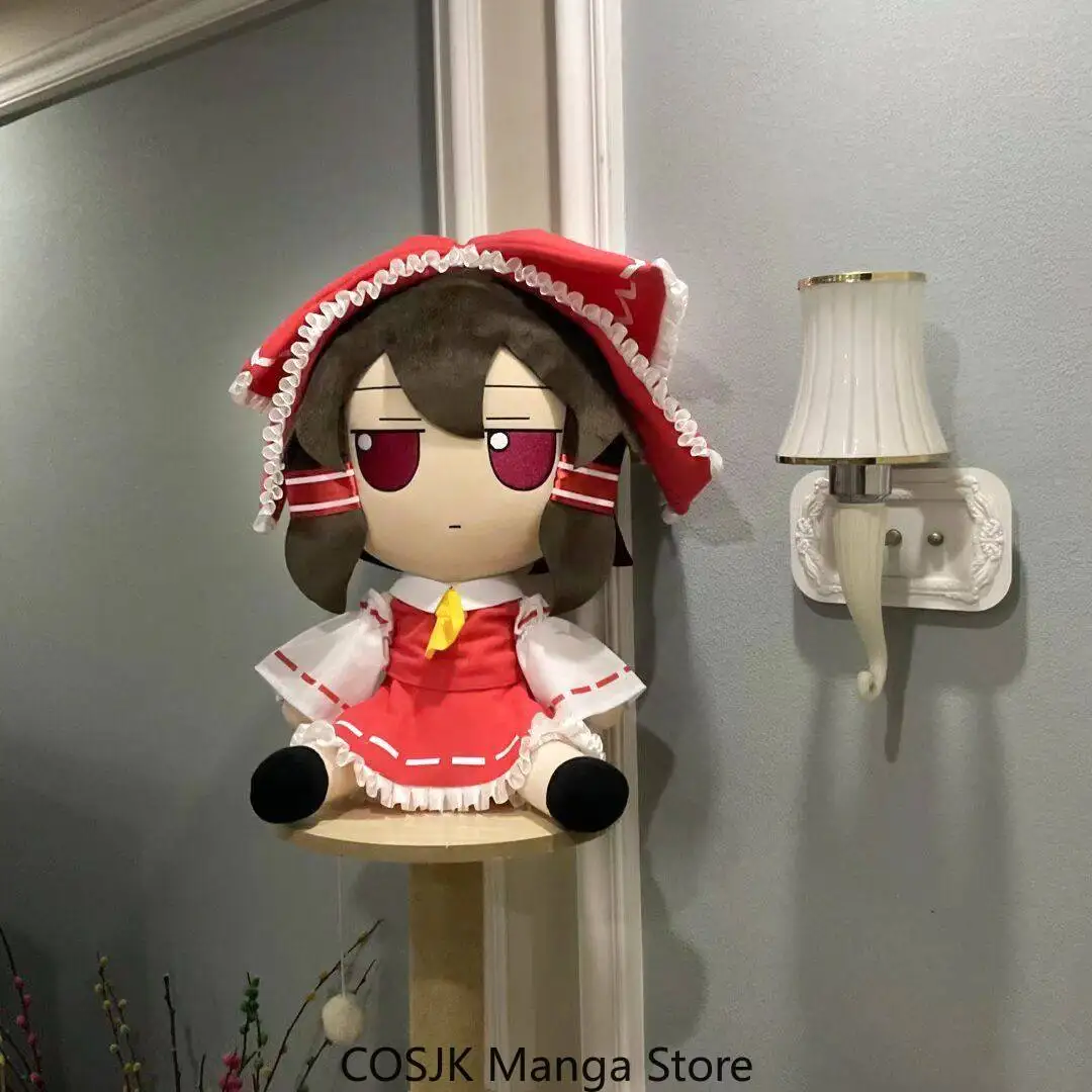 

Amine Touhou Project Hakurei Reimu fumo Big Head 50cm Plush Pillow Cosplay Dress Up Stuffed Body Clothes Outfit Birthday Gift