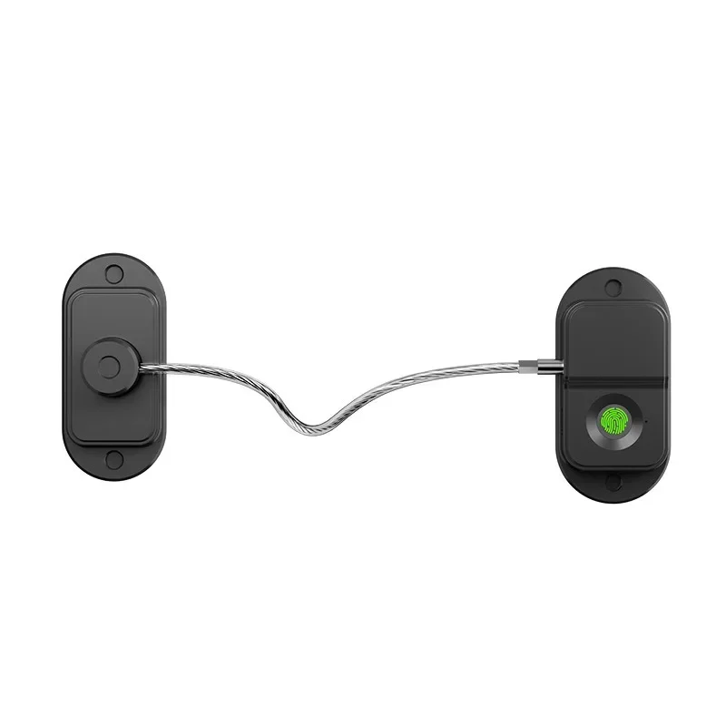 2026 Bold Chain Locker Electronic Lock Office Smart Password Fingerprint Lock, Non-punching Refrigerator Protective Lock