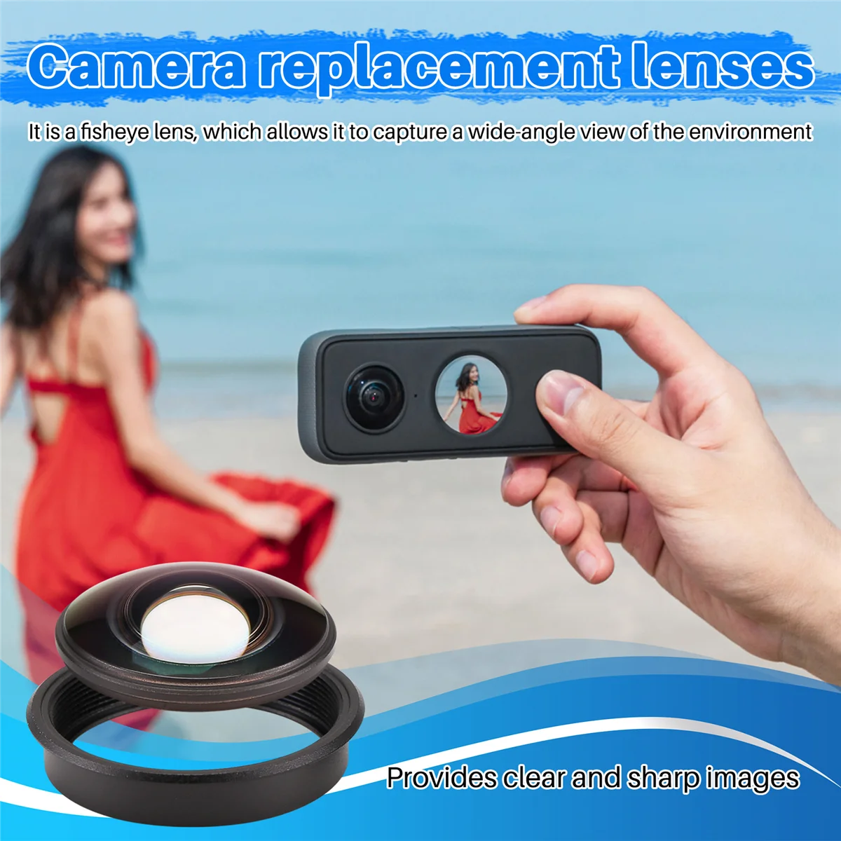 For Insta360 X3 X4 Replacement Lens for Action Camera Repairing Accessories Part Rich