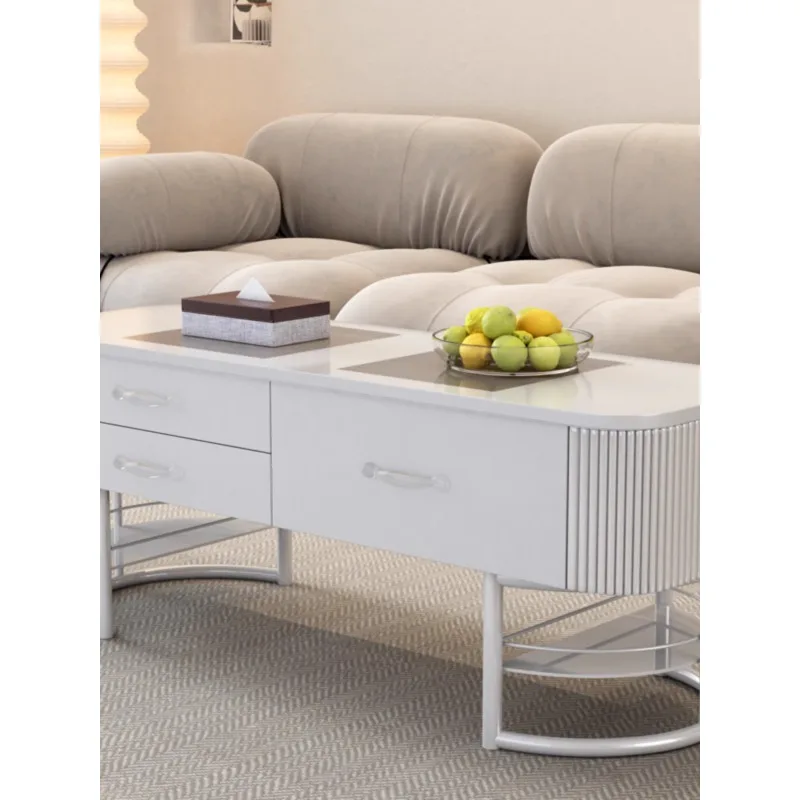 Cream style coffee table wabi-**** style economical side few small apartment Nordic modern simple Internet celebrity ins tatami