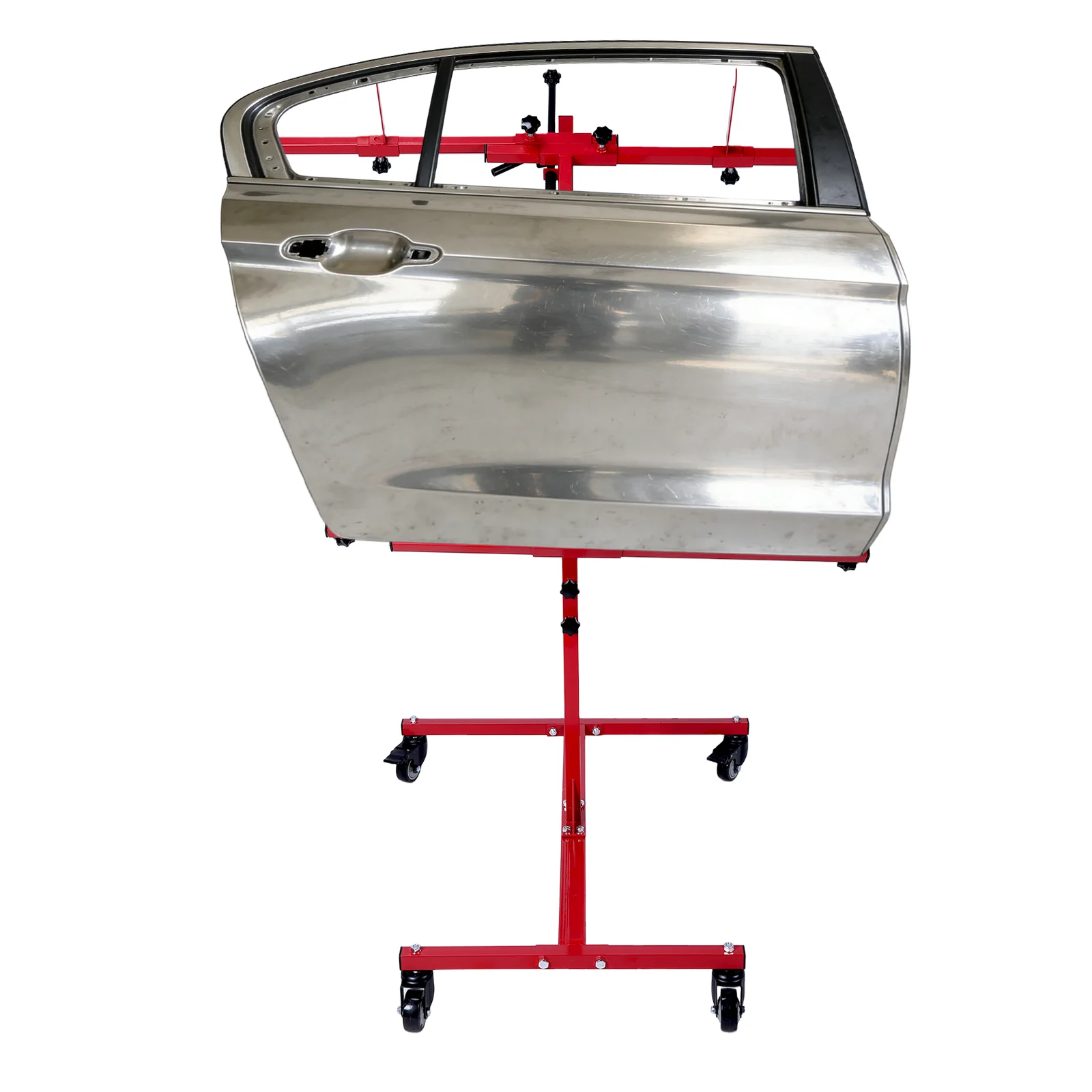 

Multifunction Door Painting Stand Adjustable 90 Degree Rotating with 4 Wheels Hang Automotive Panels Fenders Bumpers Car Parts