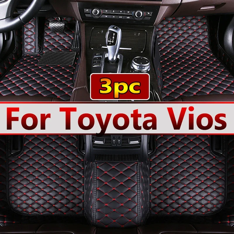 

Car Mats For Toyota Vios Belta Yaris Sedan Limo XP90 2008~2012 Auto Carpet Rugs Leather Mat Waterproof Floor Pad Car Accessories
