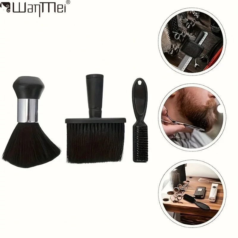 

WANMEI Barber Brush Set Salon Hairdresser Clean Brushes Neck Duster Brush Clipper Cleaning Hairbrush Barbershop Styling Supplies