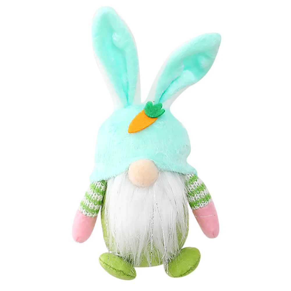 

Easter Bunny Gnome Handmade Swedish Tomte Rabbit Plush Toy Hanging Faceless Doll,