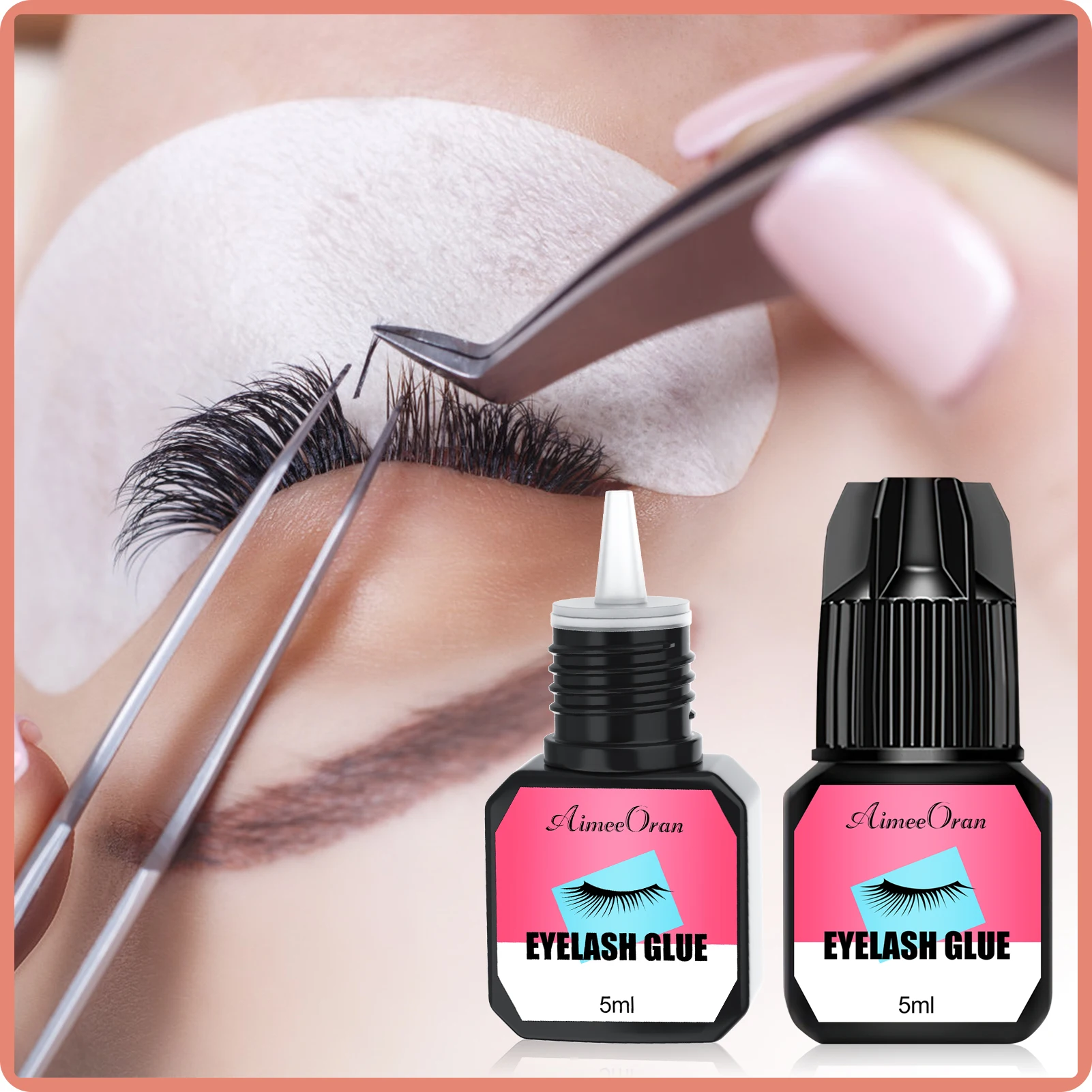 5Ml Wimperverlenging Lijm Individuele Wimpers Niet Irriterend Langdurig Smaakloos 3S Langzame Lijm Voor Professionele Make-Up