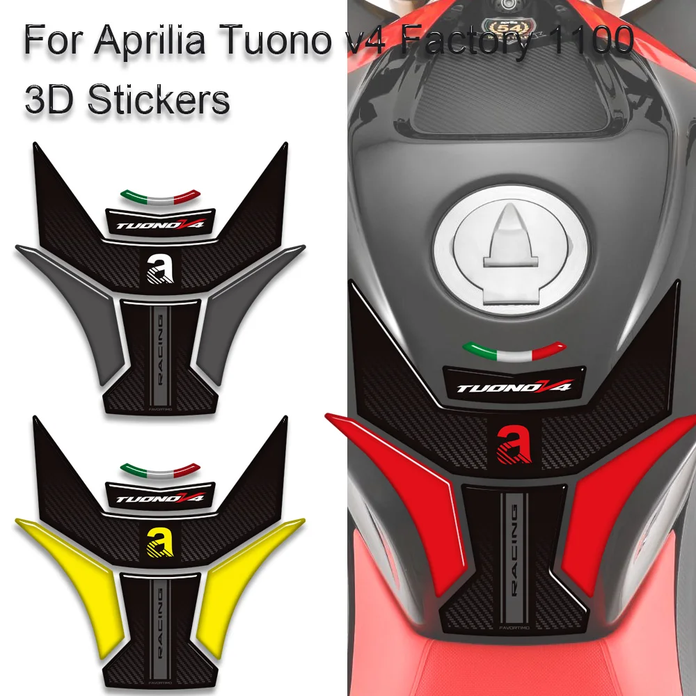 

TankPad Grips Gas Fuel Kit Knee Stickers Motorcycle For Aprilia Tuono v4 Factory 1100 Tank Pad Cap Decals Protector 2021 - 2026