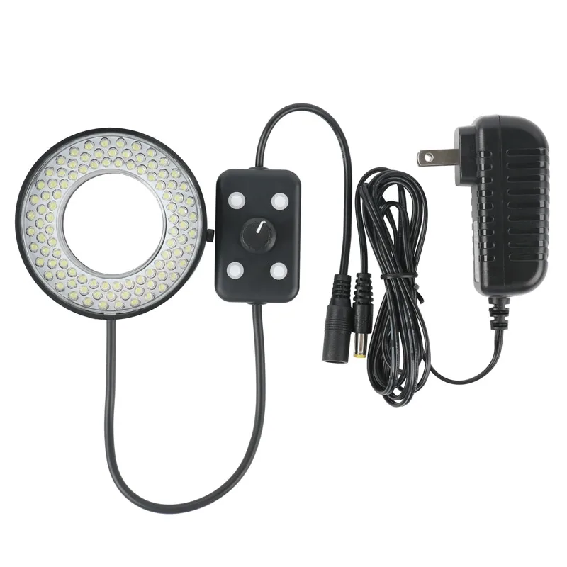 96pcs LED Ring Light Illuminator Adjustable 4 Zone Local Lighting Lamp Source Monocular Binocular Trinocular Stereo Microscope