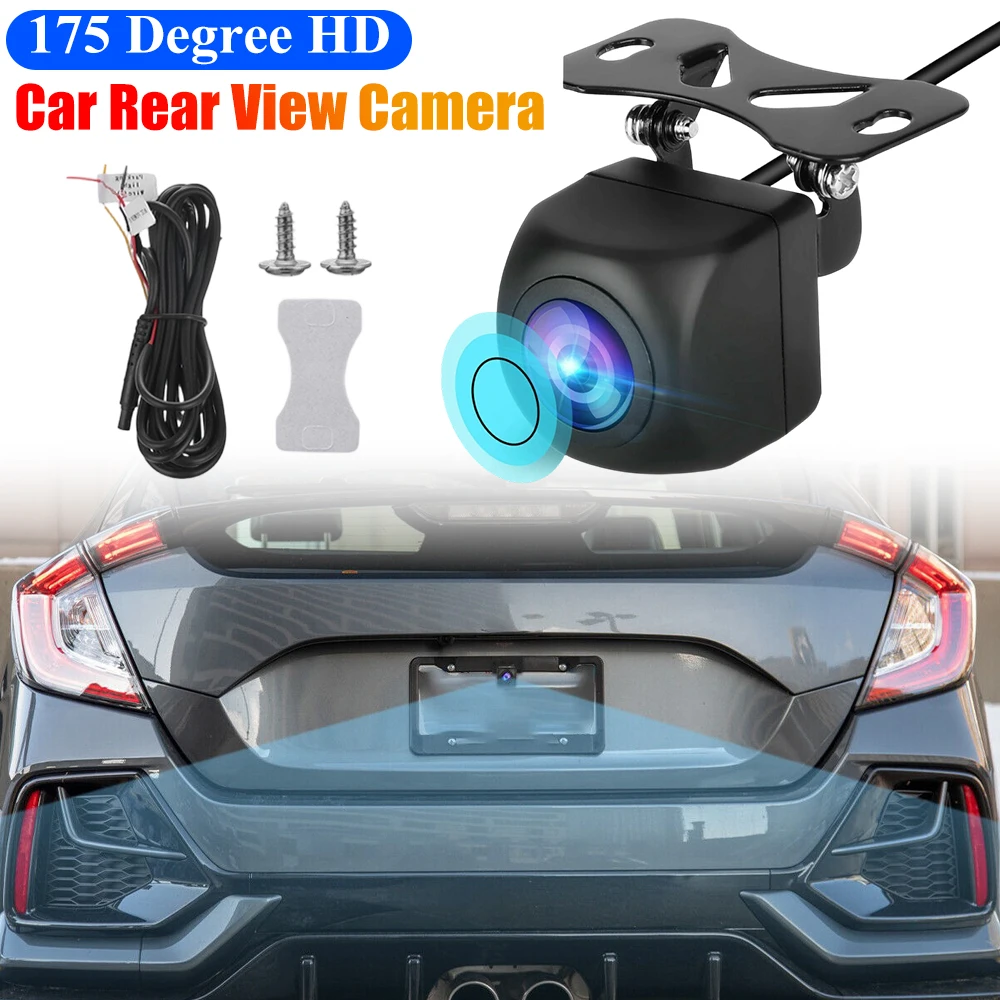 

Беспроводная Wi-Fi камера заднего вида для автомобиля с ночным видением, HD, IP67, водонепроницаемая, 175 градусов, для Android и iOS