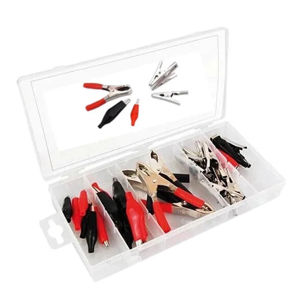 Organized Storage Solution Featuring a Complete Set of 30 Electric Testing Clips Tailored for Maximum Efficiency