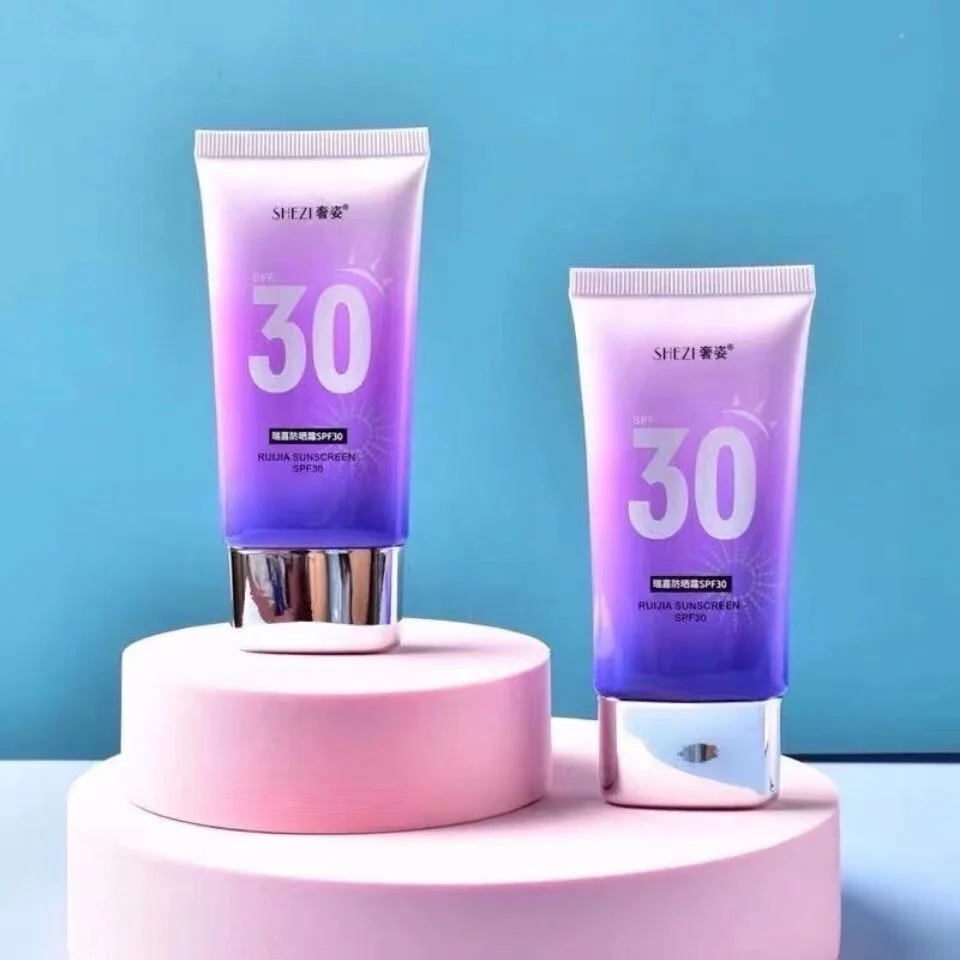 Shezhi-日焼け止めクリーム、2 in 1、40g、日焼け止め、美白と光沢のあるスキンケア、UV保護、spf30 pa