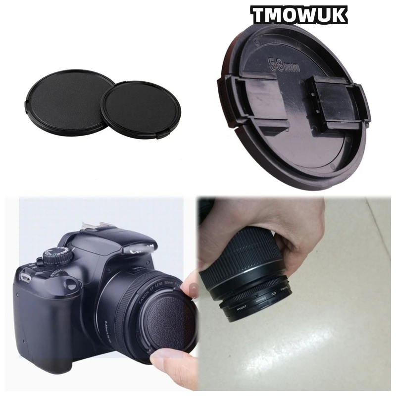 

For Panasonic S5 G8 GH5 GF9 GM5 LX100II FZ1000 DMC-FZ45 DMC-FZ47 Camera Lens Cap Protective Cover Center Pinch Snap-on 49mm 52 5