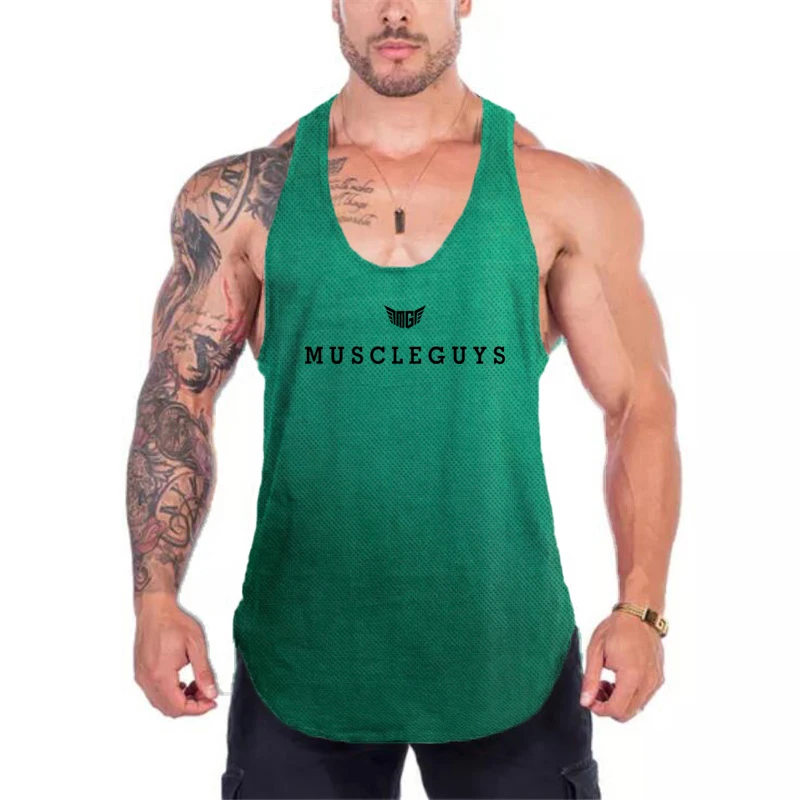 Summer  Men Sports and Fitness Lightweight Bottoming Sleeveless Undershirt Gym Workout Exercise Mesh Breathable VestOuter Wear