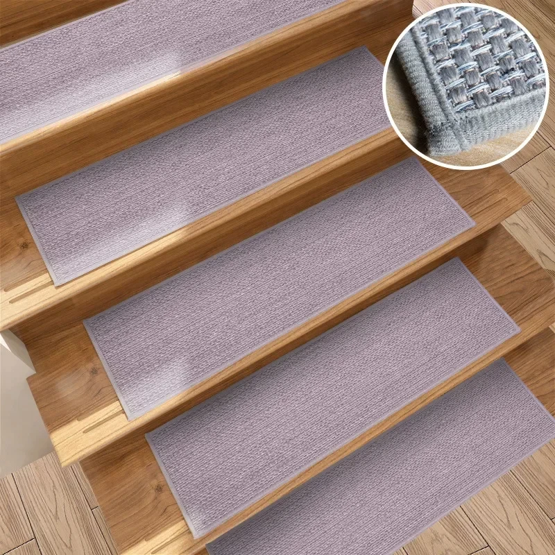 

8" X 30" Anti Slip Stair Mat Water Absorbent Stair Stepping Carpet Thicken Protection Rug with Self-Adhesive Washable Home Decor