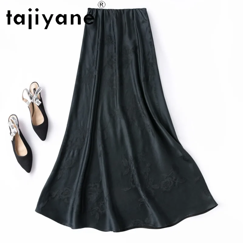 TAJIYANE 100% Mulberry Silk Women's Skirts Xiangyunsha Mermaid Skirt Slim Fit Skirts for Woman Retro Jacquard Skirts 2026 Woman