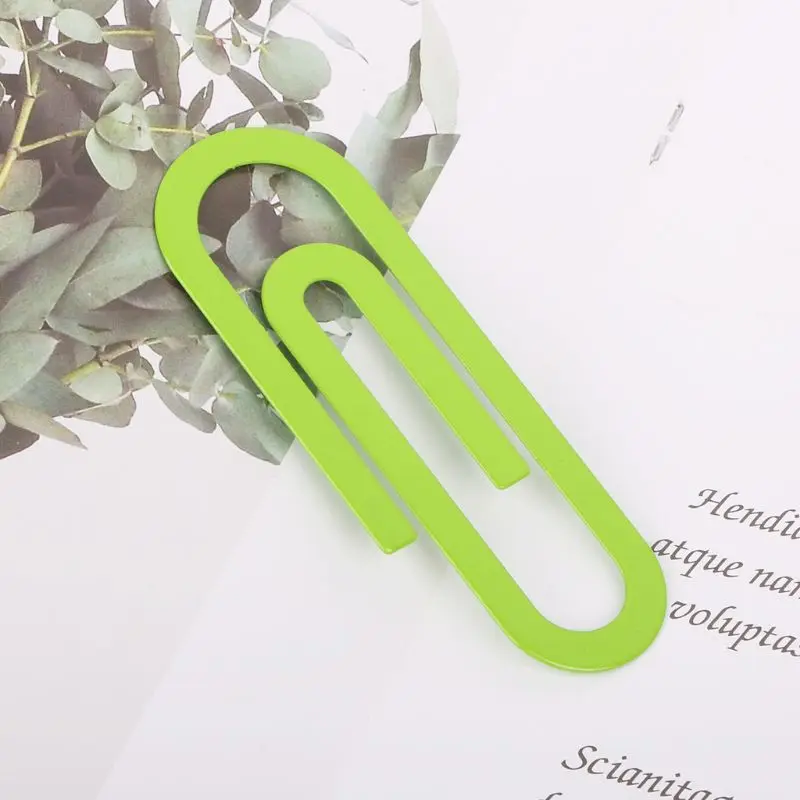 2 ชิ้นน่ารักบิ๊กคลิปหนีบกระดาษโลหะที่คั่นหน้าคลิปภาพถ่ายตั๋วคลิปหนีบกระดาษปิด