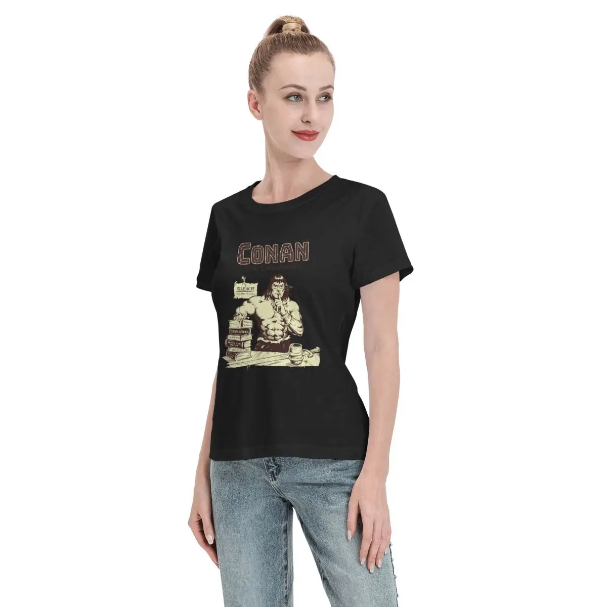 New Arrival Conan The Librarian Women's T-shirt Boho Everyday Tee view 5