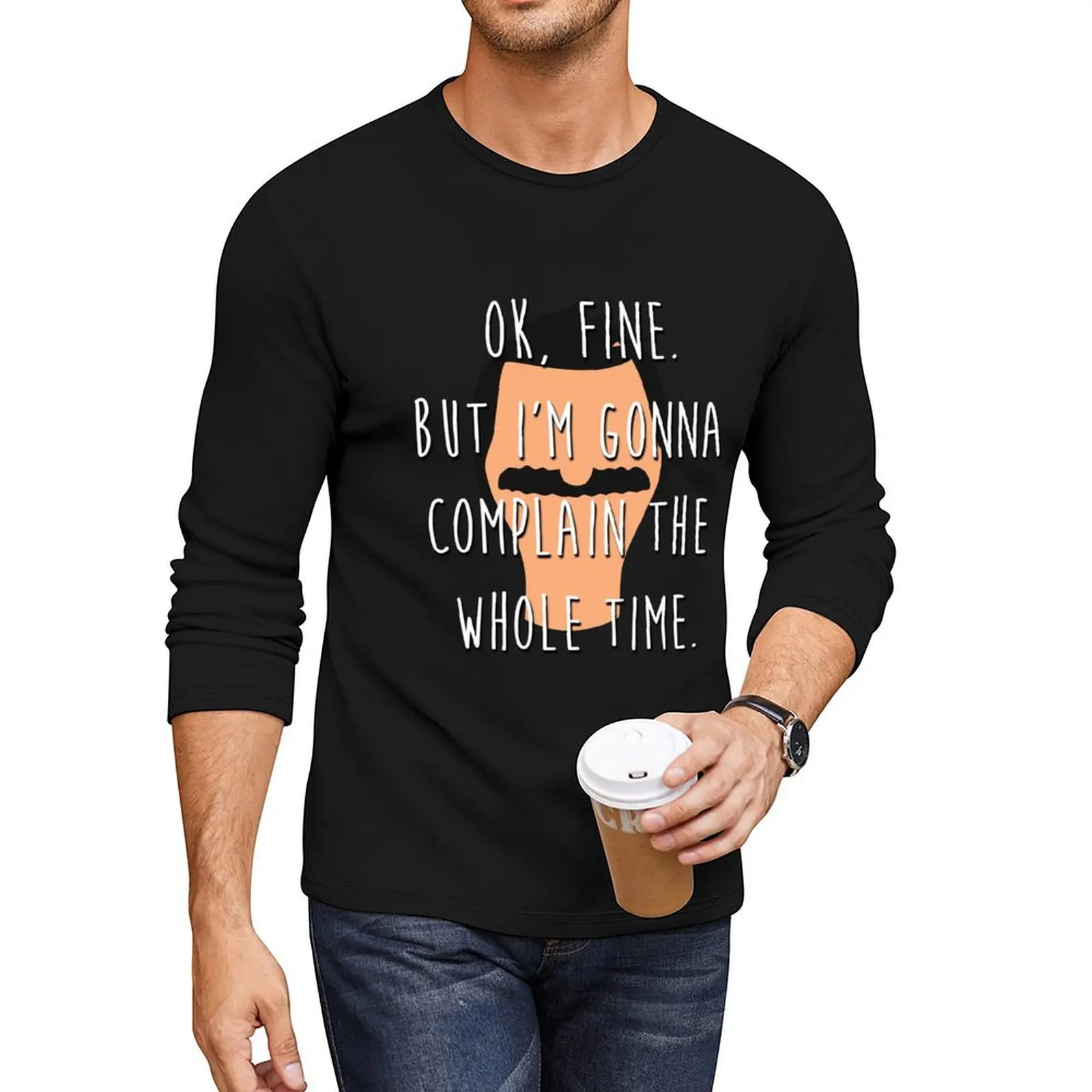 

ok fine Long T-Shirt sweat shirt aesthetic clothes heavyweight t shirts for men